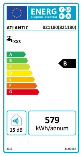 ATLANTIC Opro ERP tárolós vízmelegítő, elektromos, alsó elhelyezés, zárt renszerű, 10L (ATL_821180)