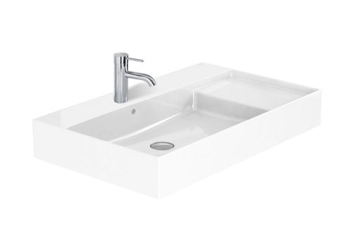 Roca Inspira SQUARE FINECERAMIC 80x49 cm mosdó, fehér A32752B000