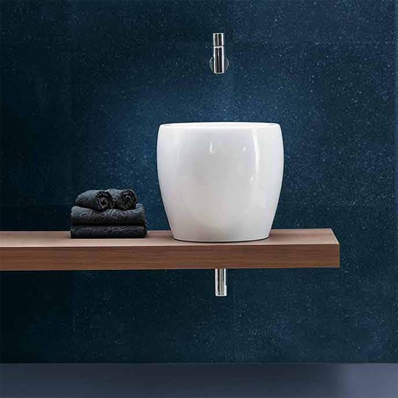 Laufen ILBAGNOALESSI ONE 45x45 cm ráültethető mosdó csaplyuk nélkül H8119734001091 (8.1197.3.400.109.1)