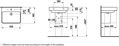 Laufen Pro S 55x46,5 cm mosdó H8109620001041 (8.1096.2.000.104.1)