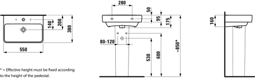 Laufen Pro S Compact 55x38 cm mosdó H8189580001041 (8.1895.8.000.104.1)