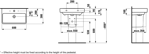 Laufen Pro S Compact 60x38 cm mosdó H8189590001041 (8.1895.9.000.104.1)