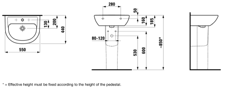 Laufen Pro B 55x44 cm mosdó H8109510001041 (8.1095.1.000.104.1)