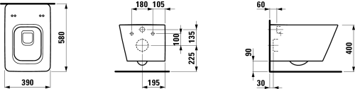 Laufen ILBAGNOALESSI DOT fali wc H8209004000001 (8.2090.0.400.000.1)