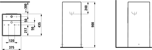 Laufen KARTELL BY LAUFEN 37,5x43,5 cm szabadon álló mosdó csaplyuk nélkül H8113310001121 (8.1133.1.000.112.1)