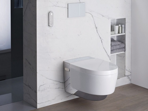 Geberit AquaClean Mera Classic komplett higiéniai fali WC berendezés, magasfényű króm 146.203.21.1