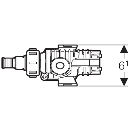 Geberit 380 típusú töltőszelep, oldalsó vízcsatlakozás, 3/8, sárgaréz csatlakozócsonk 240.715.00.1 / 240715001