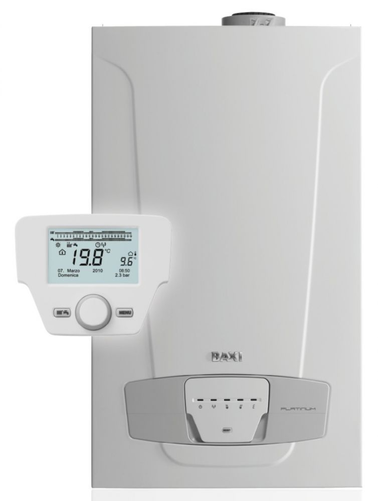 BAXI Nuvola Platinum 24+ ERP hőközpont(45l inox tároló), kondenzációs, fali, 24kW (BAX_NUVPLATINUM24P)
