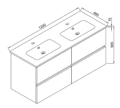 Wellis MyLine Spa Elois 120 mosdószekrény WB00273