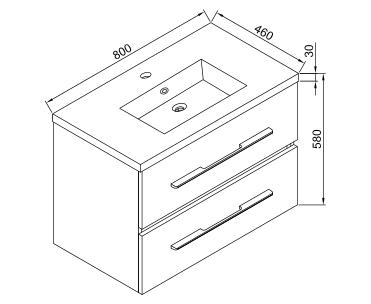 Wellis MyLine Spa Nina 80 mosdószekrény WB00280