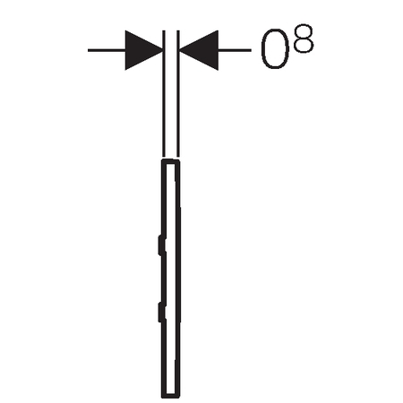 Geberit 30 vizelde vezérlés elektronikus működtetéssel, elemes működtetés, fehér/fényes króm/fehér 116.037.KJ.1