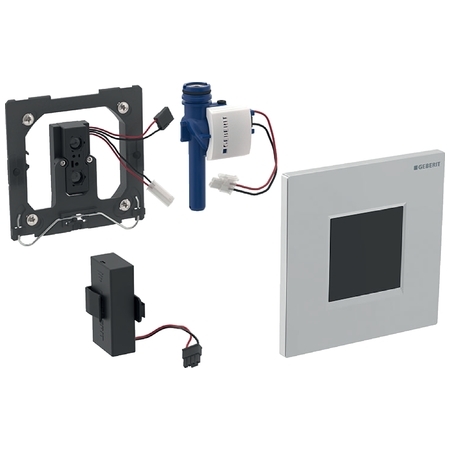 Geberit 30 vizelde vezérlés elektronikus működtetéssel, elemes működtetés, fényezett króm/magasfényű krómozott/fényezett króm 116.037.KX.1