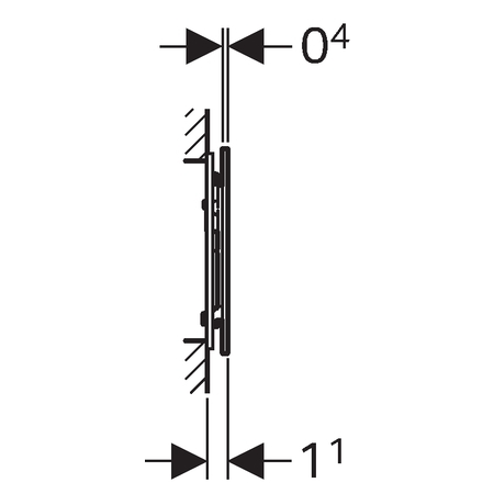 Geberit Sigma70 nyomólap, Sigma 8 cm-es falsík alatti öblítőtartályhoz rozsdamentes acél 115.625.FW.1