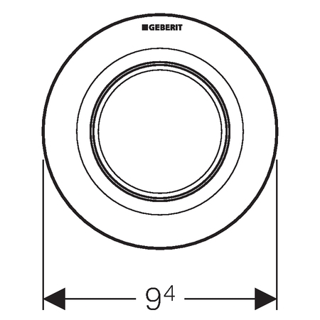 Geberit 01-es típusú távműködtetés, pneumatikus, 1 mennyiséges öblítéshez, magasfényű króm 116.040.21.1