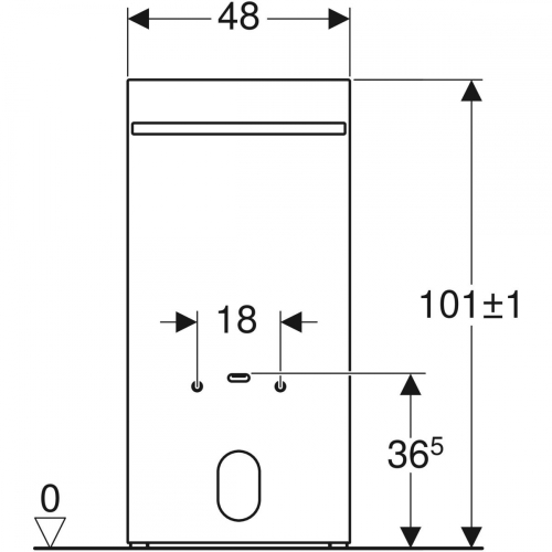 Geberit Monolith 101 szanitermodul bidéhez, fehér üveg 131.030.SI.5