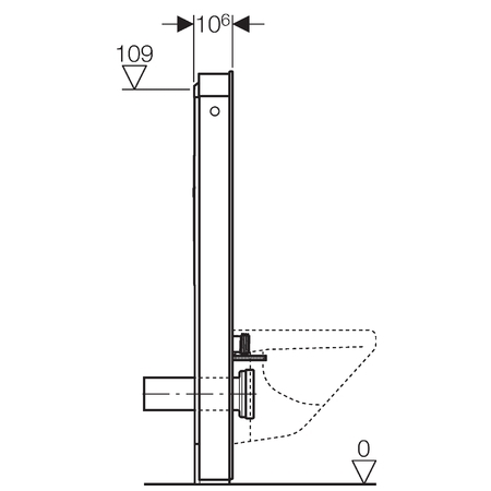 Geberit Monolith szanitermodul fali WC-hez, 114 cm umbra barna üveg 131.031.SQ.5