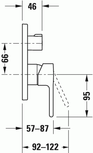 Duravit B.2 egykaros falsík alatti kádcsaptelep légbeszívóval B25210018010