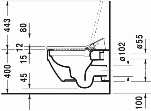 Duravit Vero Air öblítőperem nélküli Duravit Rimless® fali WC Sensowashoz HygieneGlaze felület 2525592000