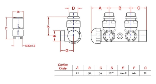 Sapho TWIN TERMO csatlakozó készlet radiátorhoz, szálcsiszolt inox (CP3520S)