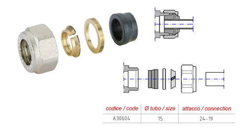 Aqualine ECO szorítógyűrűs csavar (pár) (CP9990)