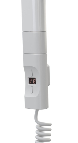 Sapho elektromos termosztátos fűtőpatron radiátorhoz, távirányítóval, 900W, D forma, fehér (HVD-900)