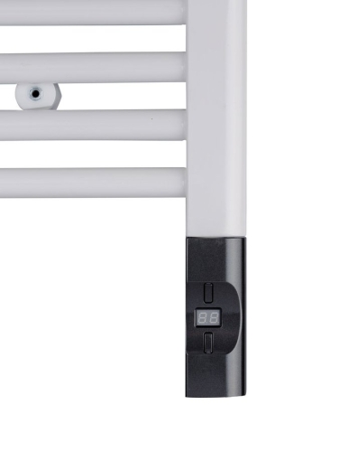 Sapho Elektromos termosztátos fűtőpatron radiátorhoz, távirányítóval, 900W, D forma, antracit (HVD-900A)