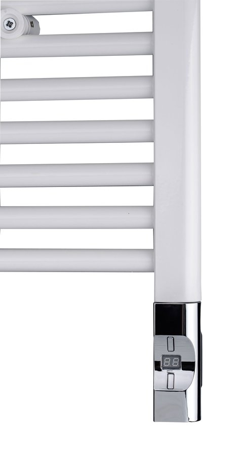 Sapho elektromos termosztátos fűtőpatron radiátorhoz, távirányítóval, 600W, D forma, króm (HVD-600C)
