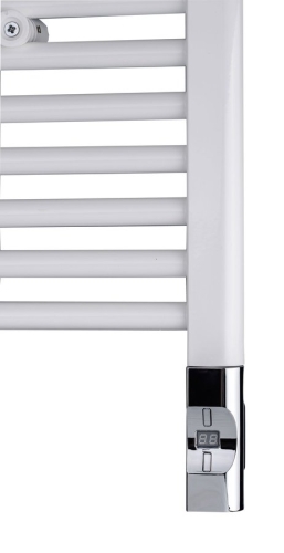 Sapho elektromos termosztátos fűtőpatron radiátorhoz, távirányítóval, 600W, D forma, króm (HVD-600C)