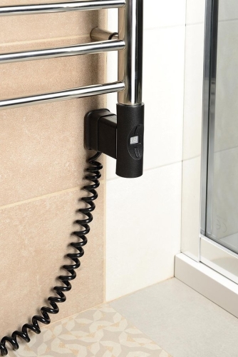 Sapho elektromos termosztátos fűtőpatron radiátorhoz, távirányítóval, 600W, kerek, antracit (HVO-600A)