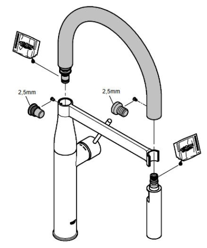 Grohe Essence konyhai csaptelephez rugalmas tömlő, sötét szürke 30321 XC0 (30321XC0)