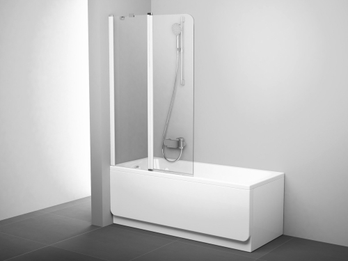 Ravak CVS2 100 cm balos kádparaván Transparent üveggel, fehér 7QLA0100Z1
