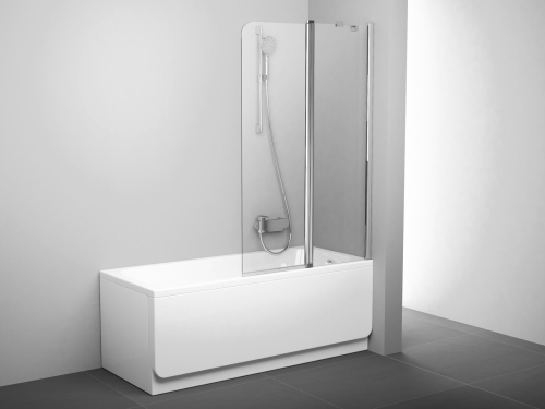 Ravak CVS2 100 cm jobbos kádparaván Transparent üveggel, krómhatású 7QRA0C00Z1
