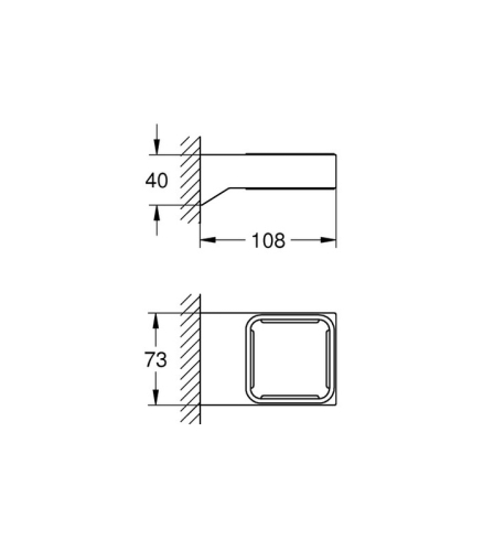 Grohe Selection Cube tartó konzol 40865 000 (40865000)