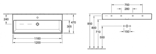 Villeroy & Boch Memento 120x47 cm mosdó CeramicPlus felülettel 5133C5R1 (5133 C5 R1)