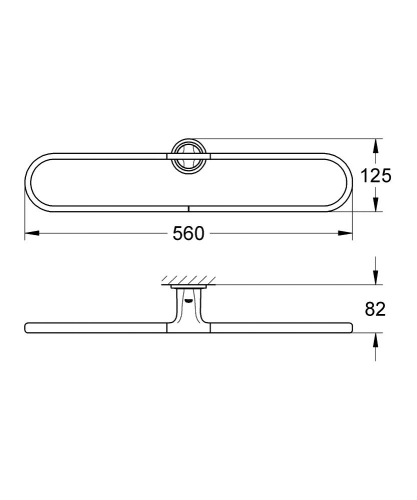 Grohe Veris fali fürdőlepedő tartó 40381 000 (40381000)