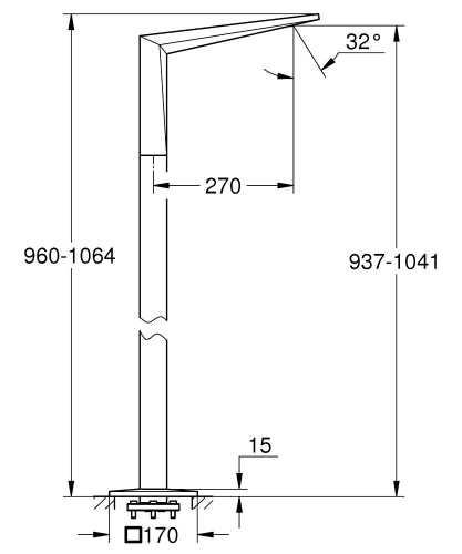 Grohe Allure Brilliant szabadonálló kádbeömlő 13301 000 (13301000)
