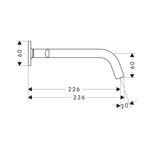 Hansgrohe AXOR Citterio M 3-lyukú fali mosdócsaptelep 34315 000 (34315000)