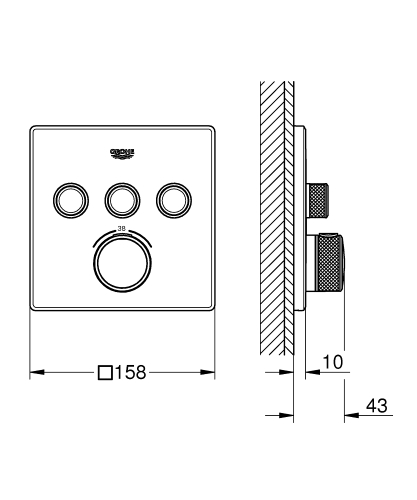 GROHE Grohtherm SmartControl termosztátos színkészlet 29126000