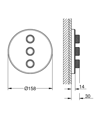 Grohe Grohtherm SmartControl szabályozó, fehér üveg 29152LS0