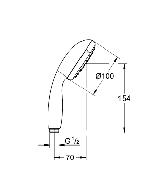 Grohe New Tempesta 100 kézizuhany 27852001