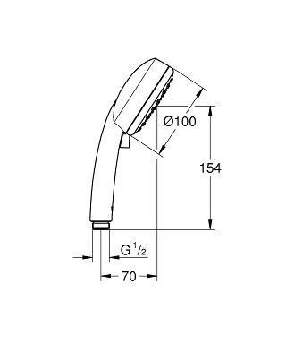 Grohe New Tempesta Cosmopolitan 100 kézizuhany 5,7 liter/perc 2757120E