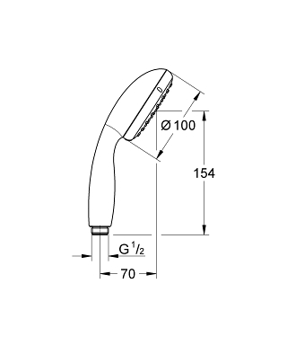 Grohe New Tempesta 100 kézizuhany 27597001