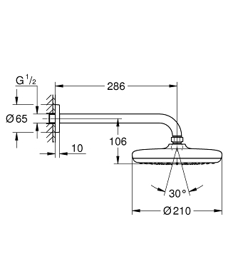 Grohe New Tempesta 210 fejzuhany zuhanykarral 26411000