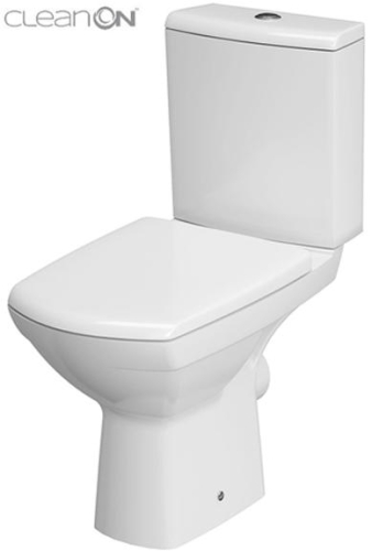 Cersanit CARINA NEW CLEAN ON PEREM NÉLKÜLI monoblokkos wc, lassú záródású ülőkével K31-044
