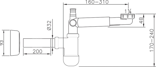 Ravak helytakarékos mosdószifon X01612