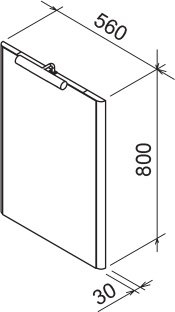 Ravak Rosa M 560 tükör, fehér/fehér X000000330