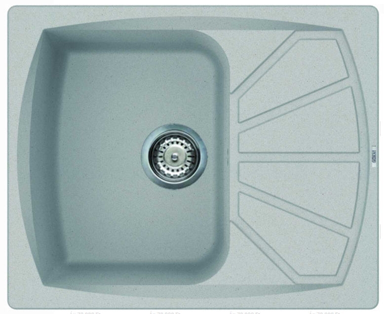 Elleci Living 125 kompozit mosogatótálca M79 Aluminium LML12579