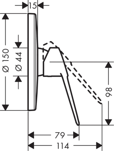 Hansgrohe Novus Loop falsík alatti zuhanycsaptelep 71365000