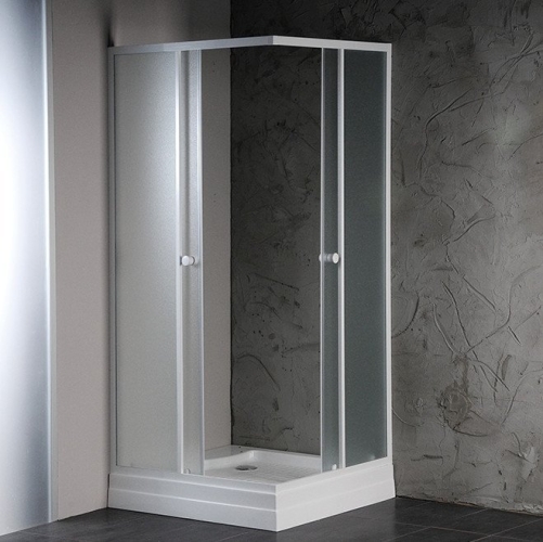 AQUALINE ALAIN 90x90 cm szögletes zuhanykabin, BRICK üveg (BTQ900)