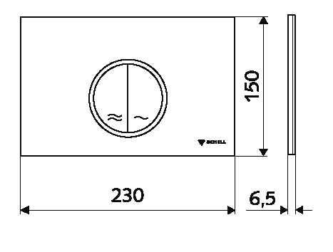 Schell MONTUS CIRCUM WC-nyomólap, króm 031190699